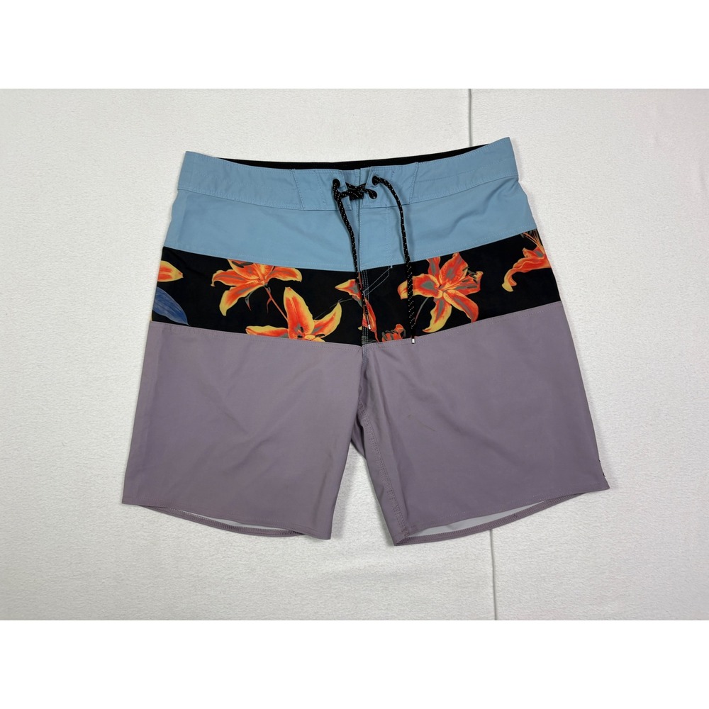 Billabong Mens Tribong Pro Recycler Board Shorts Size 32 Floral Colorblock Blue